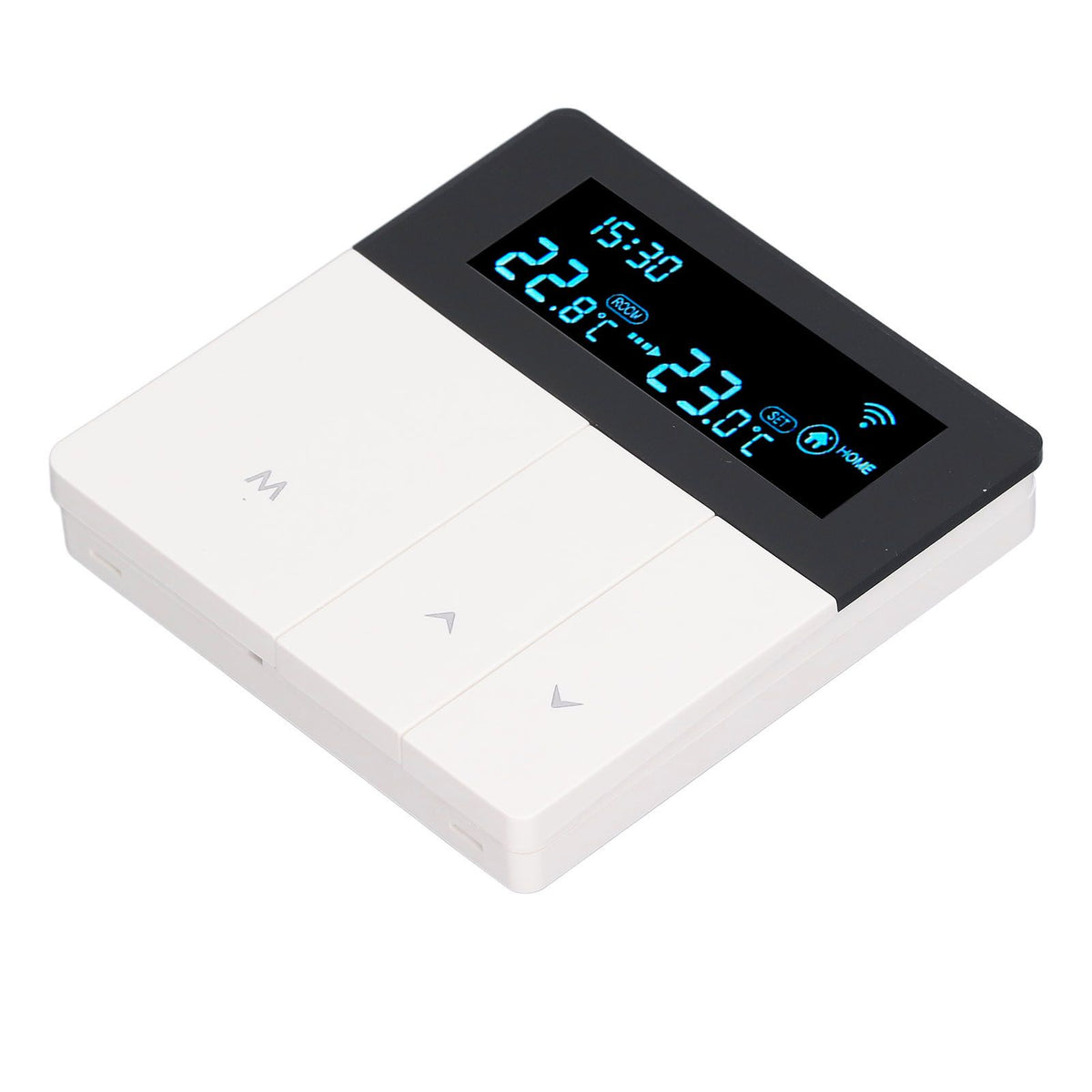 3A Smart Thermostat LCD Color Screen High Accuracy Programmable Thermostat Water Heating Boiler Heating for Home Shopping Mall AC90‑240V White Without WiFi