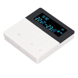 3A Smart Thermostat LCD Color Screen High Accuracy Programmable Thermostat Water Heating Boiler Heating for Home Shopping Mall AC90‑240V White Without WiFi - 45-Degree Angle