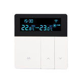 3A Smart Thermostat LCD Color Screen High Accuracy Programmable Thermostat Water Heating Boiler Heating for Home Shopping Mall AC90‑240V White Without WiFi