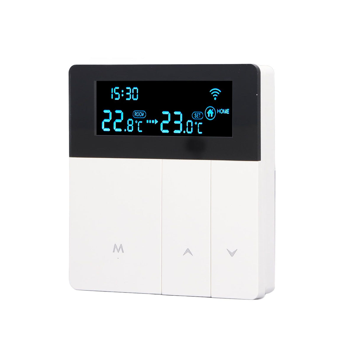 3A Smart Thermostat LCD Color Screen High Accuracy Programmable Thermostat Water Heating Boiler Heating for Home Shopping Mall AC90‑240V White Without WiFi