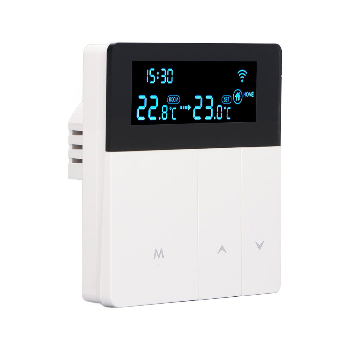 3A Smart Thermostat LCD Color Screen High Accuracy Programmable Thermostat Water Heating Boiler Heating for Home Shopping Mall AC90‑240V White Without WiFi