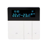 3A Smart Thermostat LCD Color Screen High Accuracy Programmable Thermostat Water Heating Boiler Heating for Home Shopping Mall AC90‑240V White Without WiFi