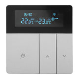 16A Smart Color Thermostat Programmable Smart Electric Heating Thermostat for Home Offices Shopping Malls Hotels AC 90V‑240V Gray WiFi Style - Front View