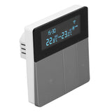 16A Smart Color Thermostat Programmable Smart Electric Heating Thermostat for Home Offices Shopping Malls Hotels AC 90V‑240V Gray WiFi Style - Top-Down View
