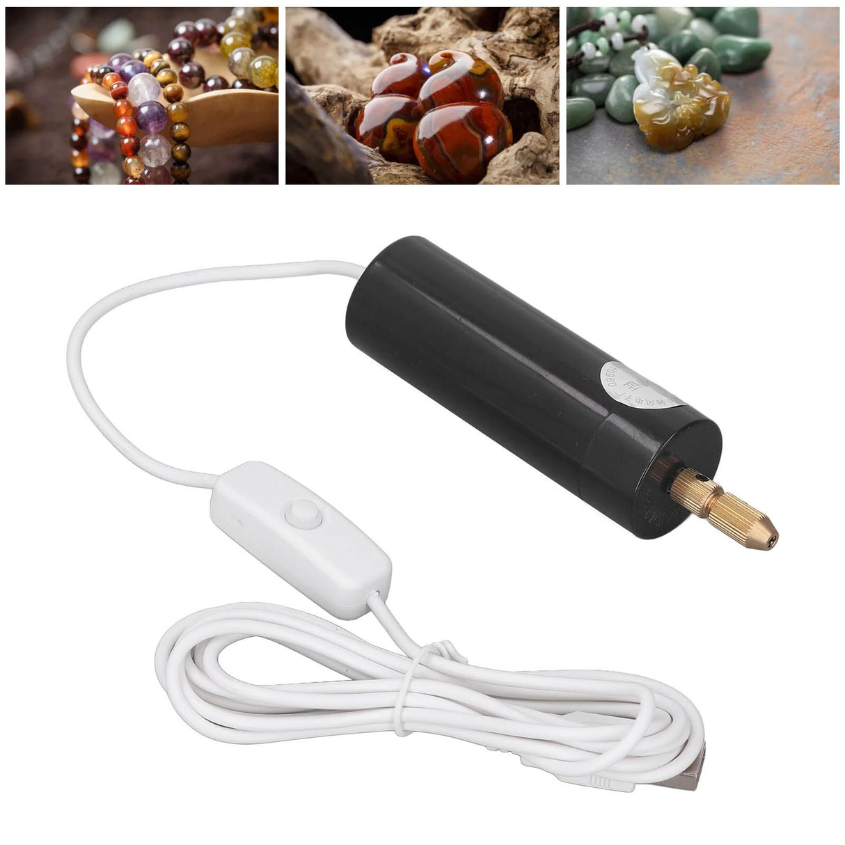 Electric Mini Hand Drill Set Mini Hand Drill with Drill Bits Hexagonal Wrench for Arts Crafts DIY Jewelry Pendant Making