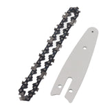 Mini Chain Guide Bar Combo Manganese Steel Faster Speed High Hardness Smooth Cutting Chainsaw Chain Guide Bar Replacement 4inch with 1/4 28 Links Chain