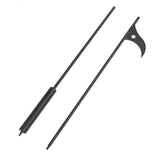 Fire Pit Poker Steel 40 Inch Long Removable Outdoor Fire Poker for Fireplace Campfire Wood Stove and Indoor Use - Front View