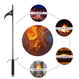 40in Fire Poker Fireplace Poker Rustproof Solid Steel Fire Pit Poker for Fireplace Camping Wood Stove Indoor Outdoor