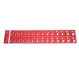 Bolt and Nut Identifier Gauge 10B21 Carbon Steel High Accuracy Nut and Bolt Thread Checker for Detecting Fixed Bolts Red 55x11cm - Front View