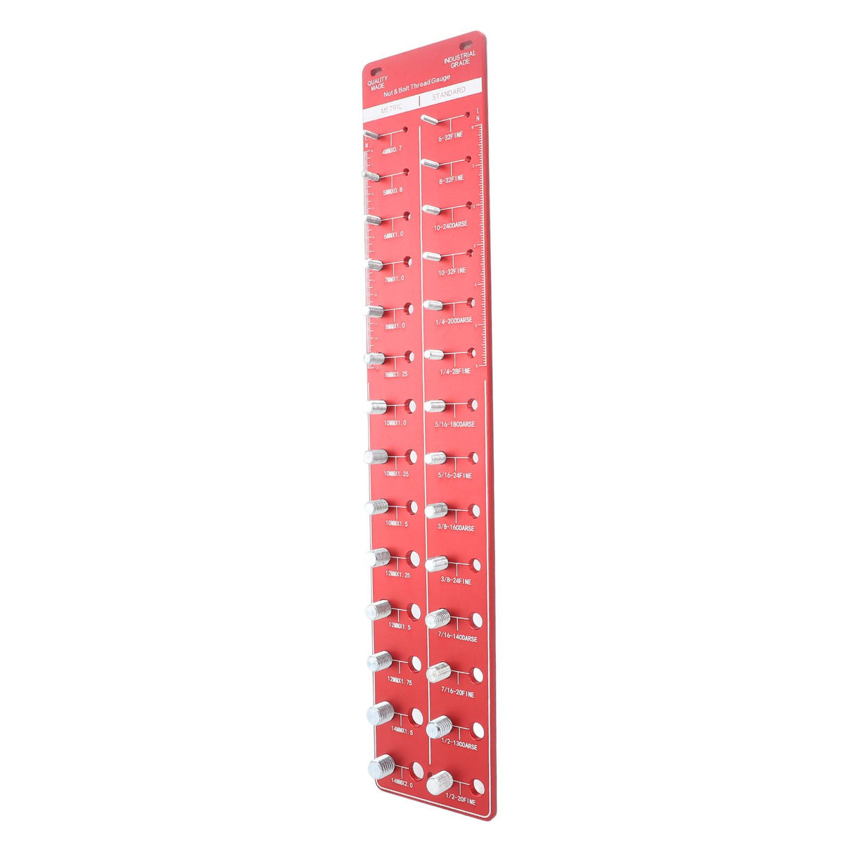 Bolt and Nut Identifier Gauge 10B21 Carbon Steel High Accuracy Nut and Bolt Thread Checker for Detecting Fixed Bolts Red 55x11cm