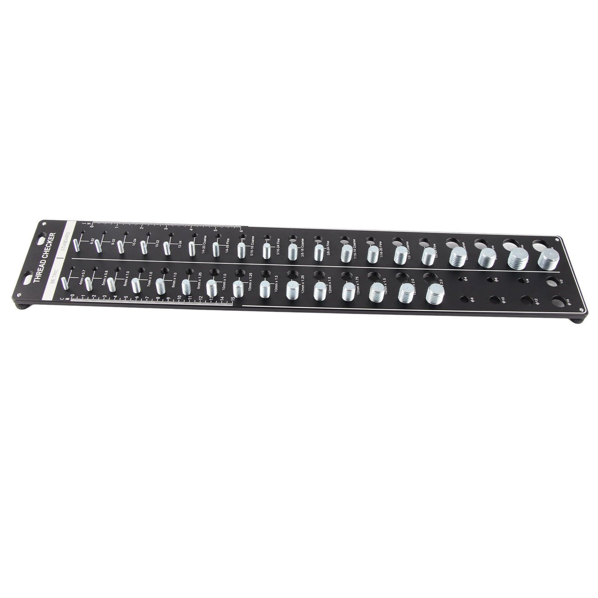 Bolt and Nut Identifier Gauge 10B21 Carbon Steel High Accuracy Nut and Bolt Thread Checker for Detecting Fixed Bolts Black 51x10cm