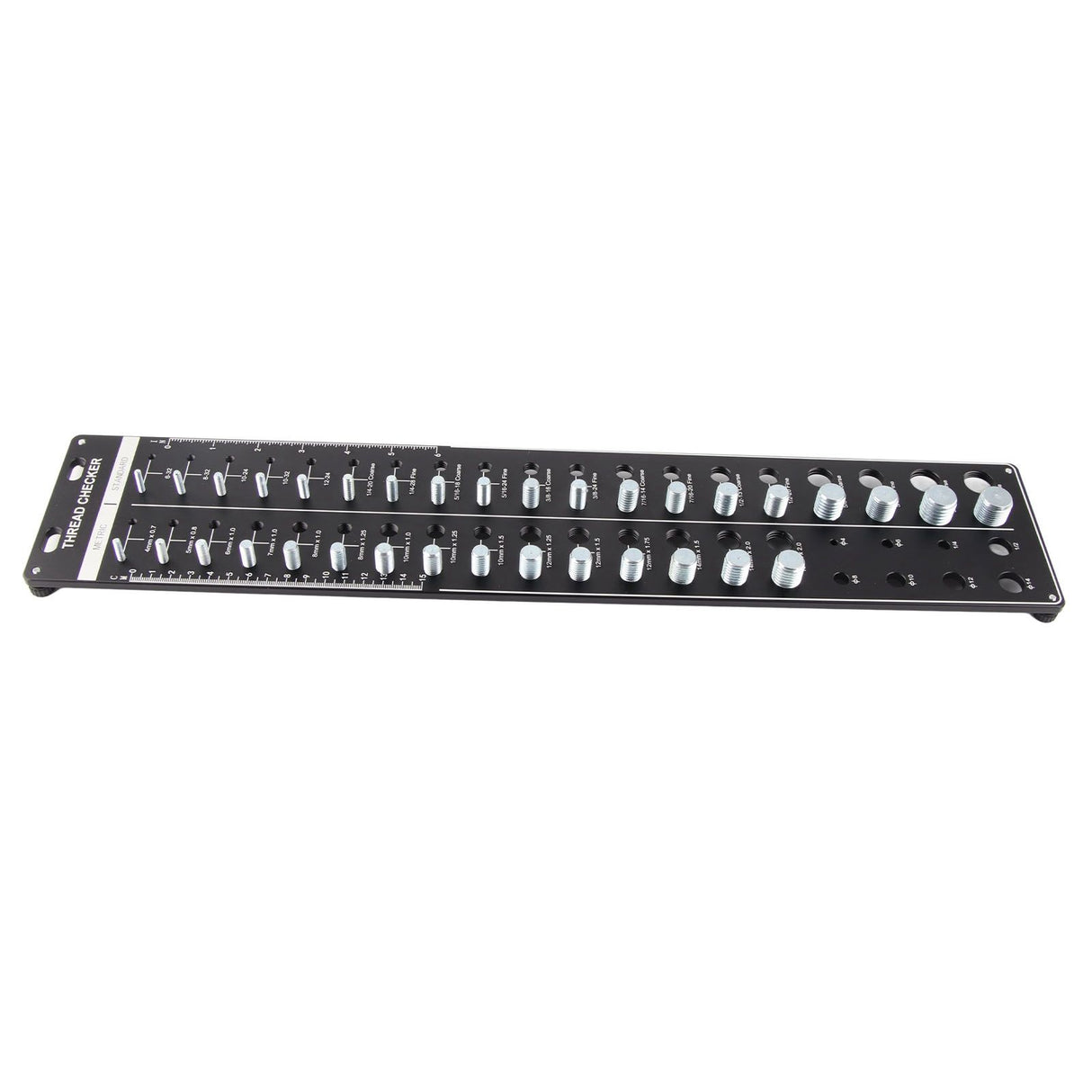 Bolt and Nut Identifier Gauge 10B21 Carbon Steel High Accuracy Nut and Bolt Thread Checker for Detecting Fixed Bolts Black 51x10cm