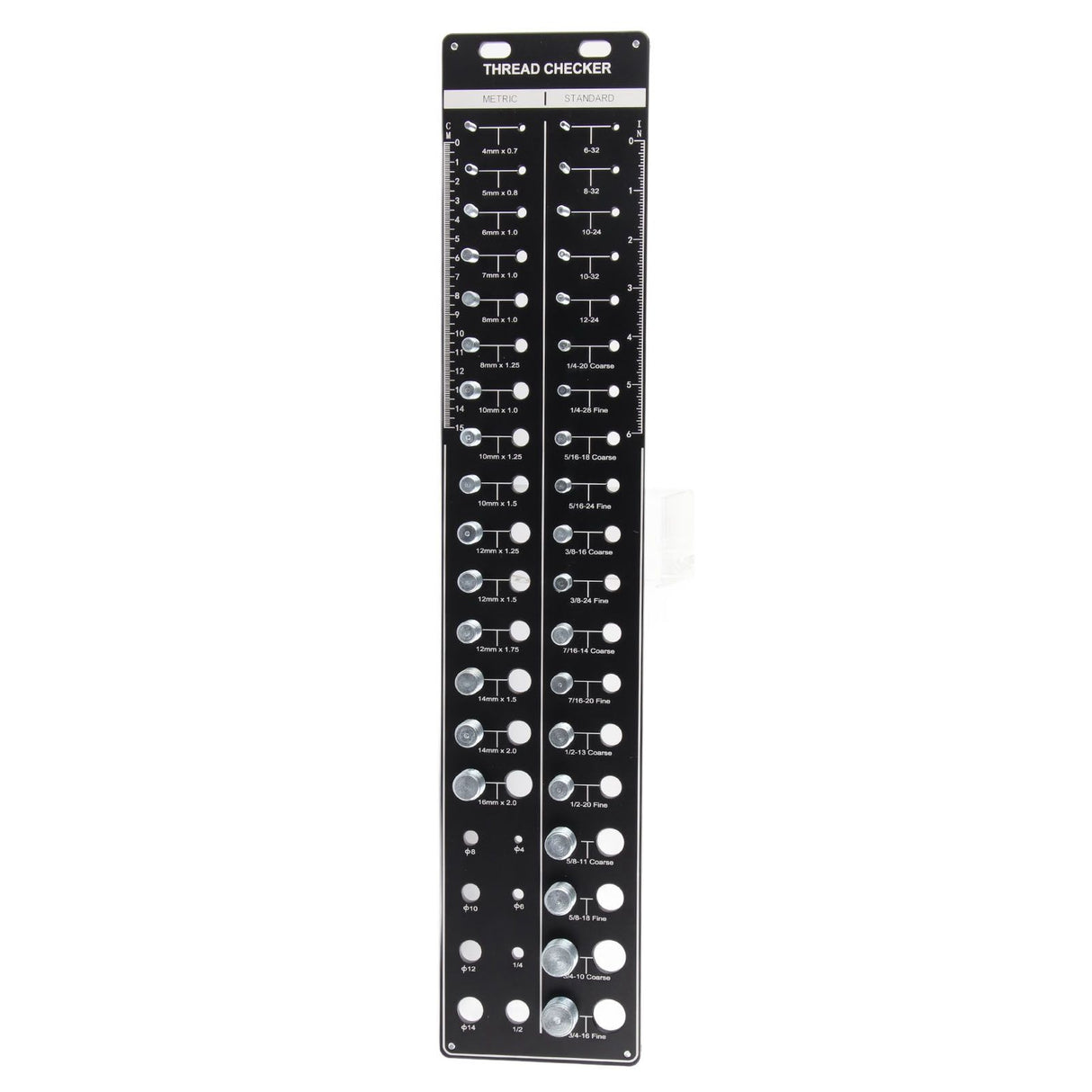 Bolt and Nut Identifier Gauge 10B21 Carbon Steel High Accuracy Nut and Bolt Thread Checker for Detecting Fixed Bolts Black 51x10cm