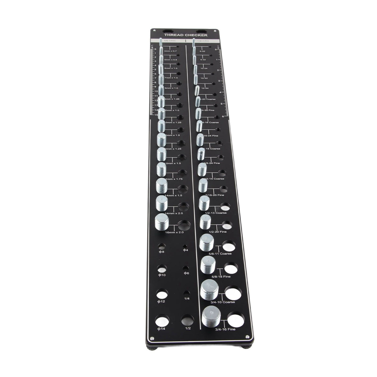 Bolt and Nut Identifier Gauge 10B21 Carbon Steel High Accuracy Nut and Bolt Thread Checker for Detecting Fixed Bolts Black 51x10cm