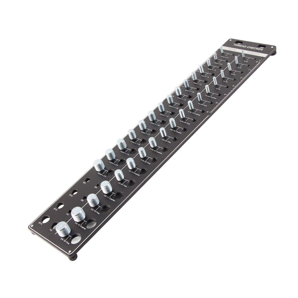 Bolt and Nut Identifier Gauge 10B21 Carbon Steel High Accuracy Nut and Bolt Thread Checker for Detecting Fixed Bolts Black 51x10cm