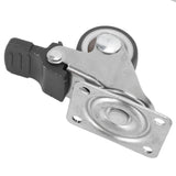 4Pcs Small Caster Wheels 1in Diameter Steel Rubber Rotating Locking Brake Plate Casters with 16 Screws for Furniture - Extra Image