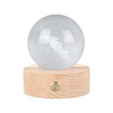 6cm 3D Crystal Ball Luminous Clear Sculpture Round Astronomy Ball Miniature Sculpture Ball Night Light Solar System Crystal Ball - Side View