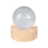 6cm 3D Crystal Ball Luminous Clear Sculpture Round Astronomy Ball Miniature Sculpture Ball Night Light Solar System Crystal Ball - 45-Degree Angle