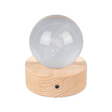 6cm 3D Crystal Ball Luminous Clear Sculpture Round Astronomy Ball Miniature Sculpture Ball Night Light Solar System Crystal Ball - Rear View