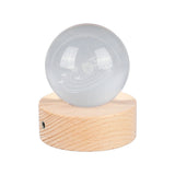 6cm 3D Crystal Ball Luminous Clear Sculpture Round Astronomy Ball Miniature Sculpture Ball Night Light Solar System Crystal Ball - Close-Up Angle