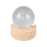 6cm 3D Crystal Ball Luminous Clear Sculpture Round Astronomy Ball Miniature Sculpture Ball Night Light Solar System Crystal Ball