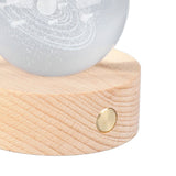 6cm 3D Crystal Ball Luminous Clear Sculpture Round Astronomy Ball Miniature Sculpture Ball Night Light Solar System Crystal Ball - Extra Image