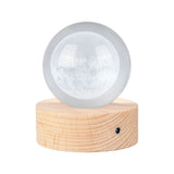 6cm 3D Crystal Ball Luminous Clear Sculpture Round Astronomy Ball Miniature Sculpture Ball Night Light Moon Crystal Ball - Top-Down View