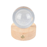 6cm 3D Crystal Ball Luminous Clear Sculpture Round Astronomy Ball Miniature Sculpture Ball Night Light Moon Crystal Ball - Rear View