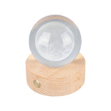 6cm 3D Crystal Ball Luminous Clear Sculpture Round Astronomy Ball Miniature Sculpture Ball Night Light Moon Crystal Ball - Extra Image