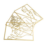 Single Line Art Wall Decor Iron Minimalist Female Line Drawing Home Hanging Wall Decor for Bedroom Kitchen Bathroom Living Room Gold 3PCS
