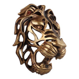 Lion Head Art Wall Decor Resin Vivid Lion Head Wall Mounted Art Sculpture for Living Room - Side View