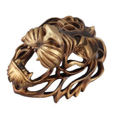 Lion Head Art Wall Decor Resin Vivid Lion Head Wall Mounted Art Sculpture for Living Room - 45-Degree Angle