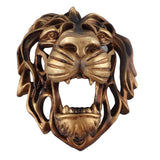 Lion Head Art Wall Decor Resin Vivid Lion Head Wall Mounted Art Sculpture for Living Room - Rear View
