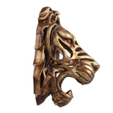 Lion Head Art Wall Decor Resin Vivid Lion Head Wall Mounted Art Sculpture for Living Room - Close-Up Angle