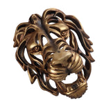 Lion Head Art Wall Decor Resin Vivid Lion Head Wall Mounted Art Sculpture for Living Room - Low Angle