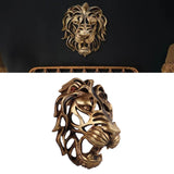 Lion Head Art Wall Decor Resin Vivid Lion Head Wall Mounted Art Sculpture for Living Room