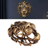 Lion Head Art Wall Decor Resin Vivid Lion Head Wall Mounted Art Sculpture for Living Room