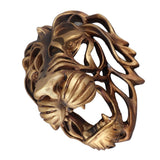 Lion Head Art Wall Decor Resin Vivid Lion Head Wall Mounted Art Sculpture for Living Room