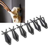 6pcs European Mount Skull Hanger Antler Style Skull Wall Mount Bracket Hangers Deer Hanger with Simple Easy Installation Kits - Extra Image