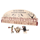 Halloween Advent Calendar 2023 31 Days Halloween Moving Wooden Block Countdown Calendar for Home Decor Holiday Ornament Gift