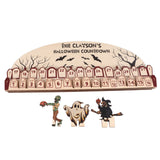 Halloween Advent Calendar 2023 31 Days Halloween Moving Wooden Block Countdown Calendar for Home Decor Holiday Ornament Gift