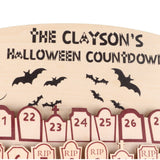 Halloween Advent Calendar 2023 31 Days Halloween Moving Wooden Block Countdown Calendar for Home Decor Holiday Ornament Gift - Extra Image