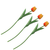 10PCS Artificial Tulips Real Touch PU Tulips Flowers for Wedding Bouquet Home Party Office Decor Orange - Side View
