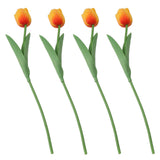 10PCS Artificial Tulips Real Touch PU Tulips Flowers for Wedding Bouquet Home Party Office Decor Orange
