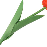 10PCS Artificial Tulips Real Touch PU Tulips Flowers for Wedding Bouquet Home Party Office Decor Orange - Extra Image