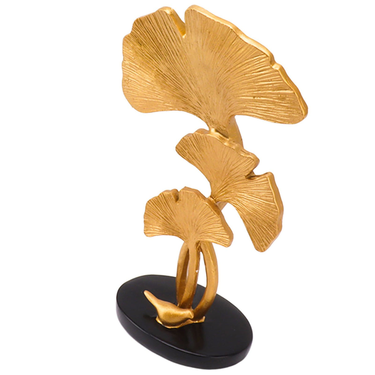 Leaf Decoration Resin Anti Slip Anti Fade Modern Desktop Leaves Ornament Model for Living Room Hallway Gold