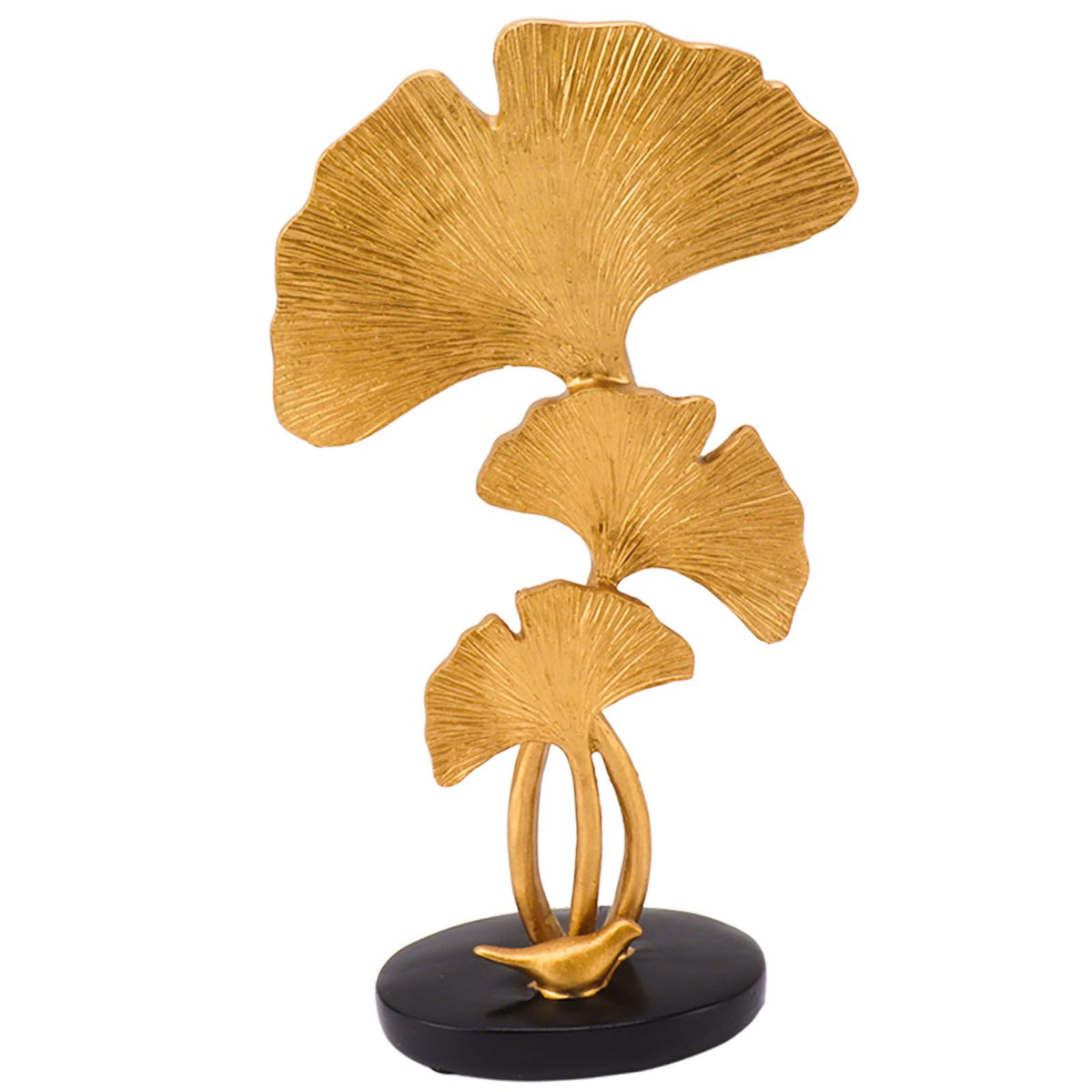 Leaf Decoration Resin Anti Slip Anti Fade Modern Desktop Leaves Ornament Model for Living Room Hallway Gold