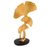 Leaf Decoration Resin Anti Slip Anti Fade Modern Desktop Leaves Ornament Model for Living Room Hallway Gold - Extra Image