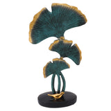 Leaf Decoration Resin Anti Slip Anti Fade Modern Desktop Leaves Ornament Model for Living Room Hallway Blue - 45-Degree Angle