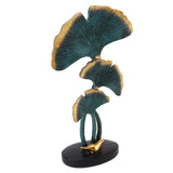 Leaf Decoration Resin Anti Slip Anti Fade Modern Desktop Leaves Ornament Model for Living Room Hallway Blue